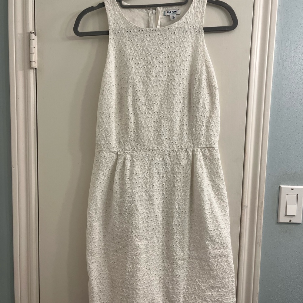 Old Navy White Textured Dress